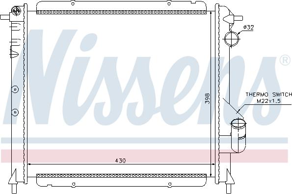 Nissens 691961 - Radiateur, refroidissement du moteur cwaw.fr