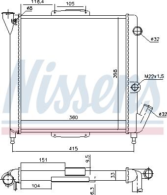 Nissens 696110 - Radiateur, refroidissement du moteur cwaw.fr