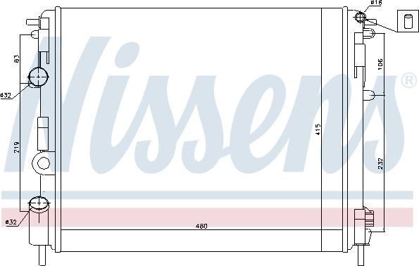 Nissens 695225 - Radiateur, refroidissement du moteur cwaw.fr