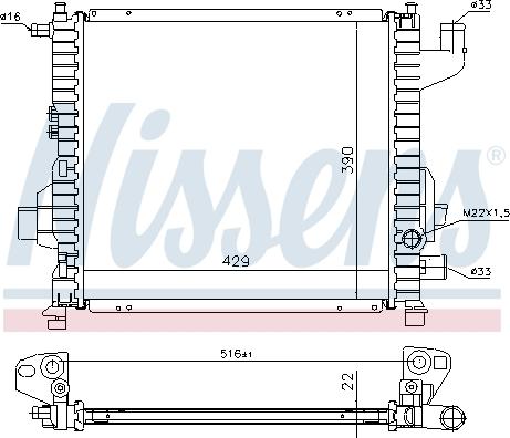 Nissens 63835A - Radiateur, refroidissement du moteur cwaw.fr