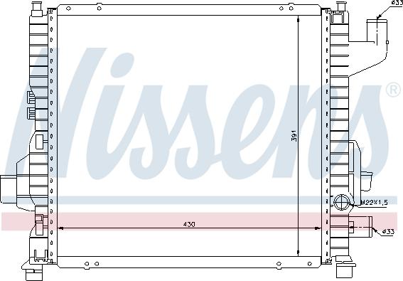 Nissens 63837A - Radiateur, refroidissement du moteur cwaw.fr