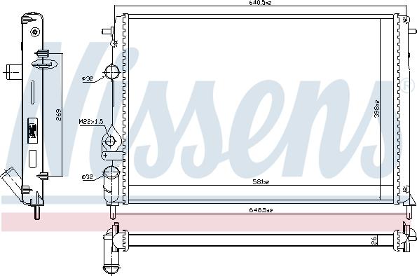 Nissens 694674 - Radiateur, refroidissement du moteur cwaw.fr