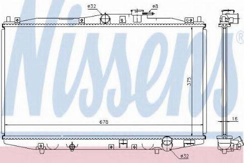 Nissens 63344 - Radiateur, refroidissement du moteur cwaw.fr