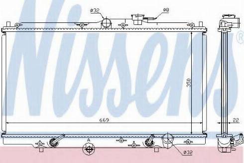 Nissens 63314A - Radiateur, refroidissement du moteur cwaw.fr