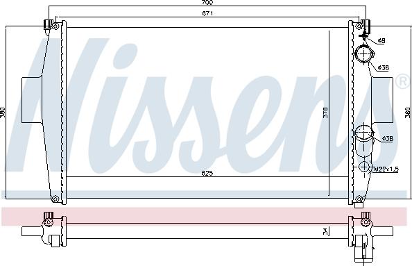 Nissens 698806 - Radiateur, refroidissement du moteur cwaw.fr