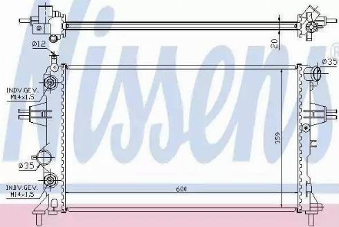 Nissens 63246A - Radiateur, refroidissement du moteur cwaw.fr