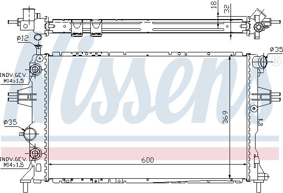 Nissens 694168 - Radiateur, refroidissement du moteur cwaw.fr