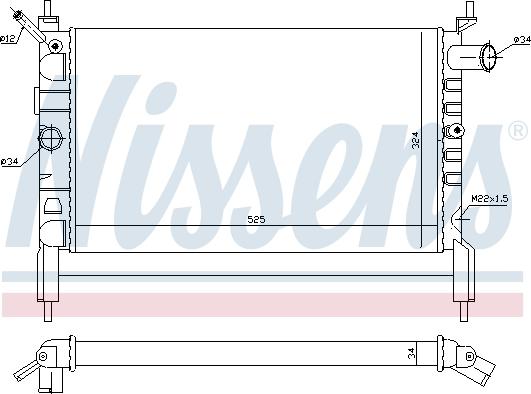 Nissens 692858 - Radiateur, refroidissement du moteur cwaw.fr