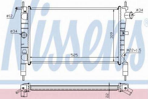 Nissens 63276A - Radiateur, refroidissement du moteur cwaw.fr