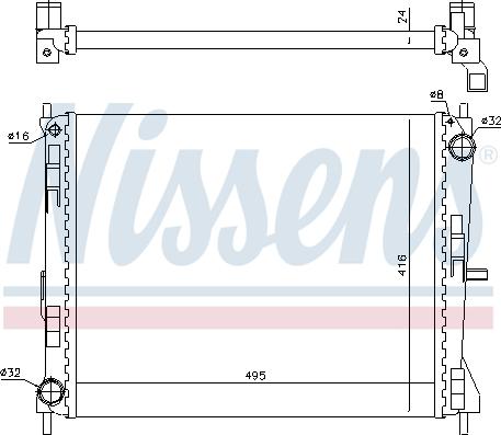 Nissens 690548 - Radiateur, refroidissement du moteur cwaw.fr