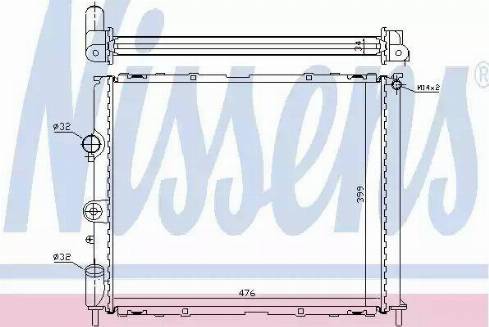 Nissens 63768 - Radiateur, refroidissement du moteur cwaw.fr