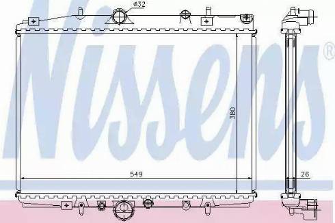 Nissens 63704 - Radiateur, refroidissement du moteur cwaw.fr