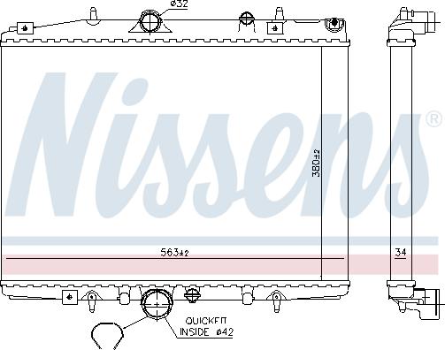 Nissens 694510 - Radiateur, refroidissement du moteur cwaw.fr