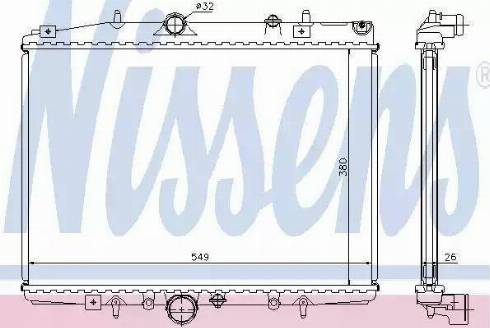 Nissens 63705 - Radiateur, refroidissement du moteur cwaw.fr