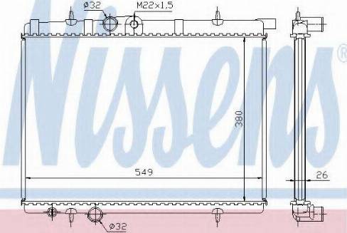 Nissens 63706A - Radiateur, refroidissement du moteur cwaw.fr