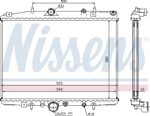 Nissens 697062 - Radiateur, refroidissement du moteur cwaw.fr