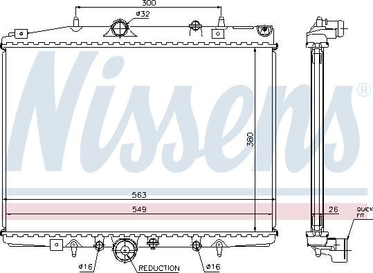 Nissens 696607 - Radiateur, refroidissement du moteur cwaw.fr