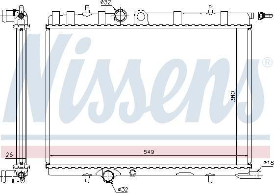 Nissens 63719A - Radiateur, refroidissement du moteur cwaw.fr