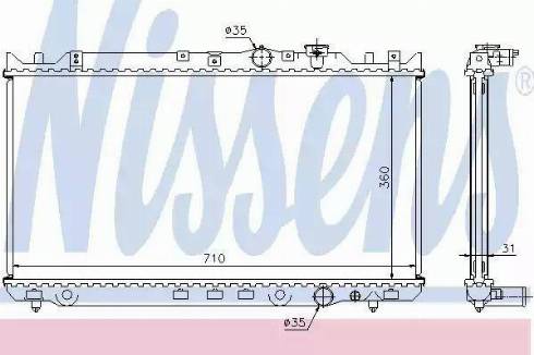 Nissens 62434 - Radiateur, refroidissement du moteur cwaw.fr