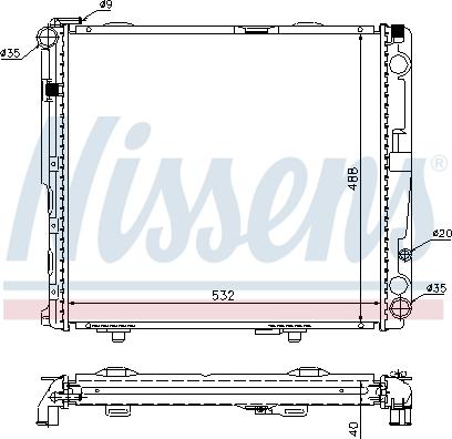 Nissens 62696A - Radiateur, refroidissement du moteur cwaw.fr