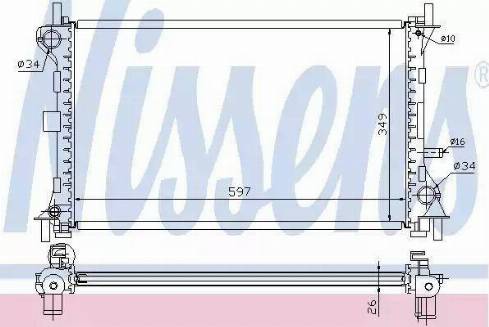 Nissens 62073 - Radiateur, refroidissement du moteur cwaw.fr