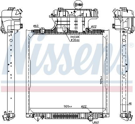 Nissens 62873 - Radiateur, refroidissement du moteur cwaw.fr