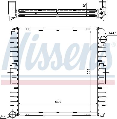 Nissens 62345A - Radiateur, refroidissement du moteur cwaw.fr