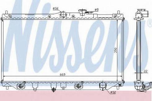 Nissens 62283A - Radiateur, refroidissement du moteur cwaw.fr