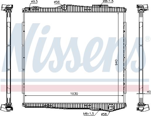 Nissens 672900 - Radiateur, refroidissement du moteur cwaw.fr