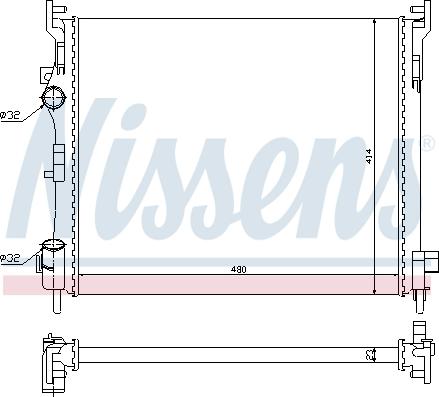 Nissens 694017 - Radiateur, refroidissement du moteur cwaw.fr