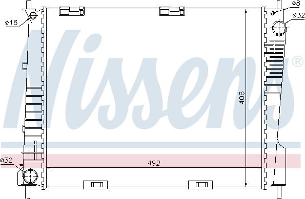 Nissens 67283 - Radiateur, refroidissement du moteur cwaw.fr