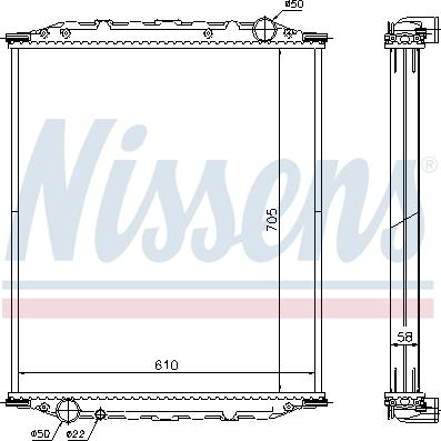 Nissens 672200 - Radiateur, refroidissement du moteur cwaw.fr