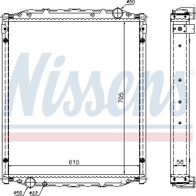 Nissens 67220A - Radiateur, refroidissement du moteur cwaw.fr