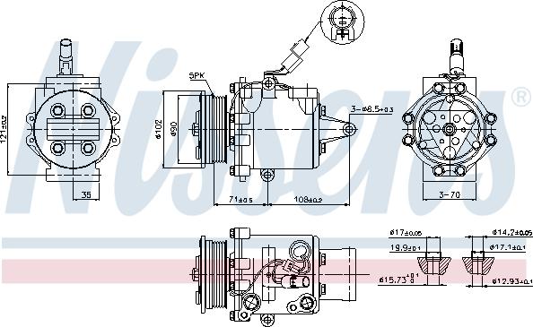 Nissens 89591 - Compresseur, climatisation cwaw.fr