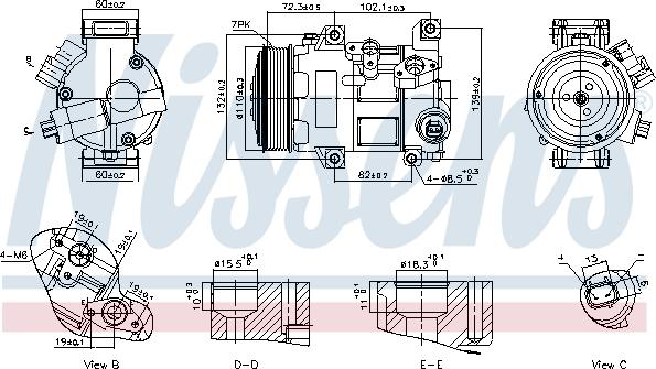 Nissens 89516 - Compresseur, climatisation cwaw.fr