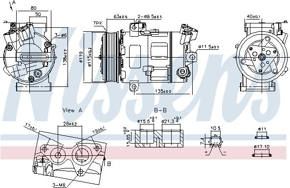 Nissens 890947 - Compresseur, climatisation cwaw.fr