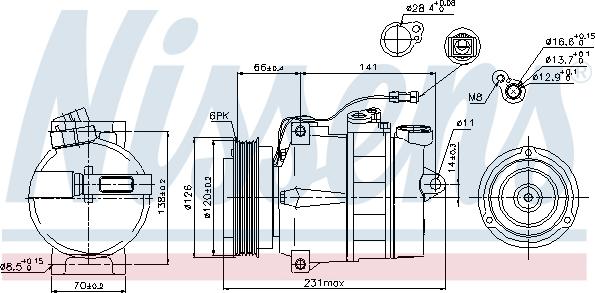 Nissens 89054 - Compresseur, climatisation cwaw.fr