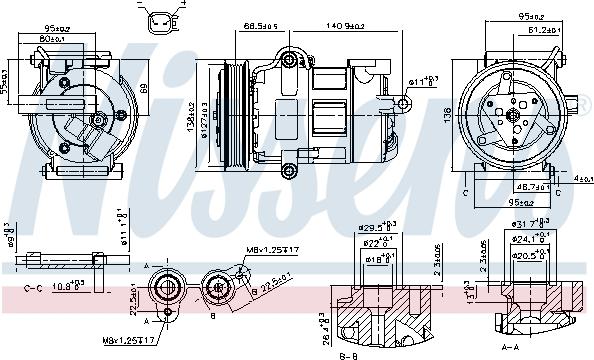 Nissens 890698 - Compresseur, climatisation cwaw.fr