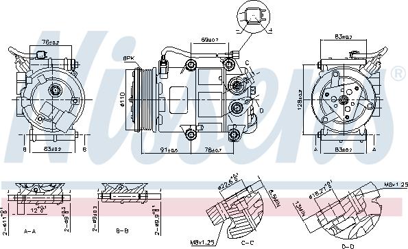 Nissens 890655 - Compresseur, climatisation cwaw.fr