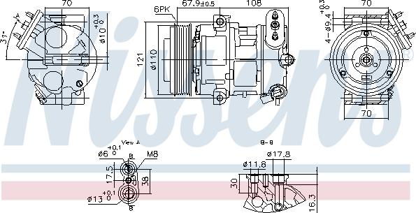 Nissens 890663 - Compresseur, climatisation cwaw.fr