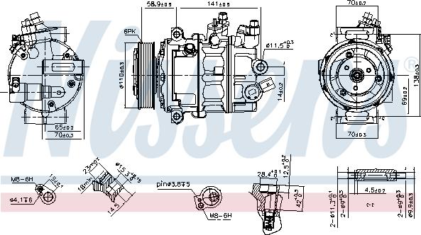 Nissens 890608 - Compresseur, climatisation cwaw.fr