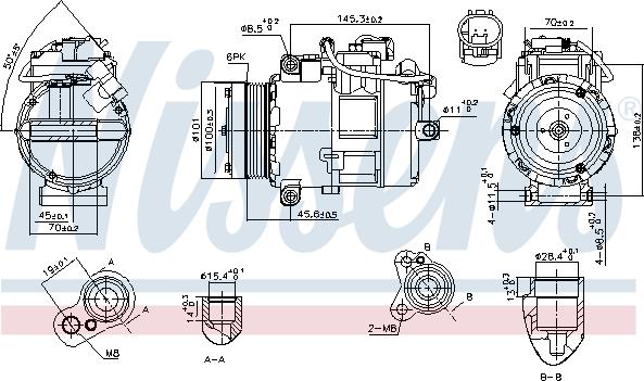 Nissens 890012 - Compresseur, climatisation cwaw.fr