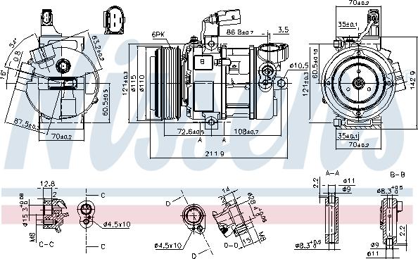 Nissens 890087 - Compresseur, climatisation cwaw.fr