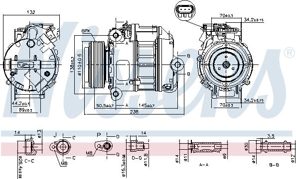 Nissens 890037 - Compresseur, climatisation cwaw.fr