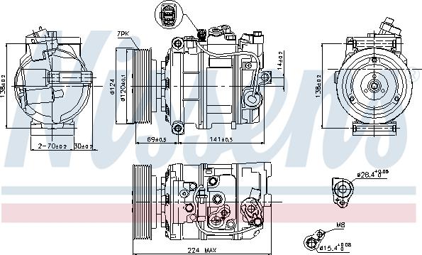 Nissens 890025 - Compresseur, climatisation cwaw.fr