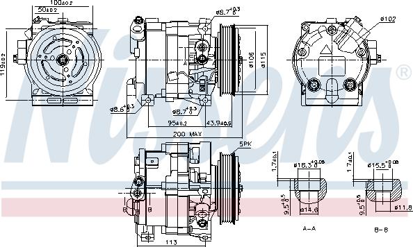 Nissens 890187 - Compresseur, climatisation cwaw.fr