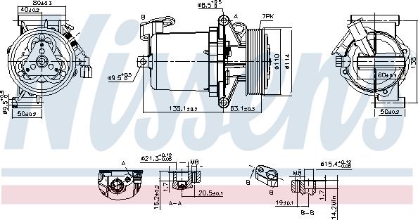 Nissens 890172 - Compresseur, climatisation cwaw.fr