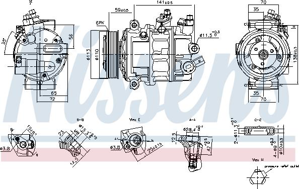 Nissens 890893 - Compresseur, climatisation cwaw.fr