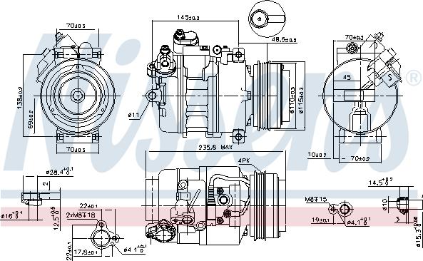 Nissens 89080 - Compresseur, climatisation cwaw.fr