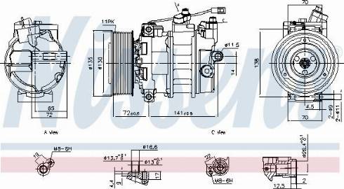 Nissens 890884 - Compresseur, climatisation cwaw.fr